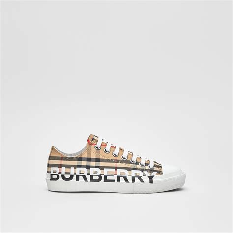 burberry check print sneaker|Check Cotton High.